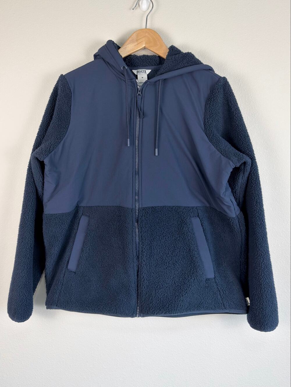 Duluth Trading Company Softmore Fleece Full-Zip Hoodie Jacket Navy